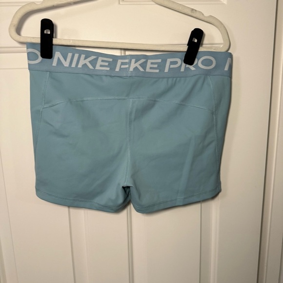 2/$20 Nike Pro Women's Light Blue Athletic Shorts-xl - Picture 3 of 8